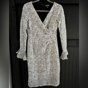 Lauren by Ralph Lauren Boucle Faux Wrap Dress | 6